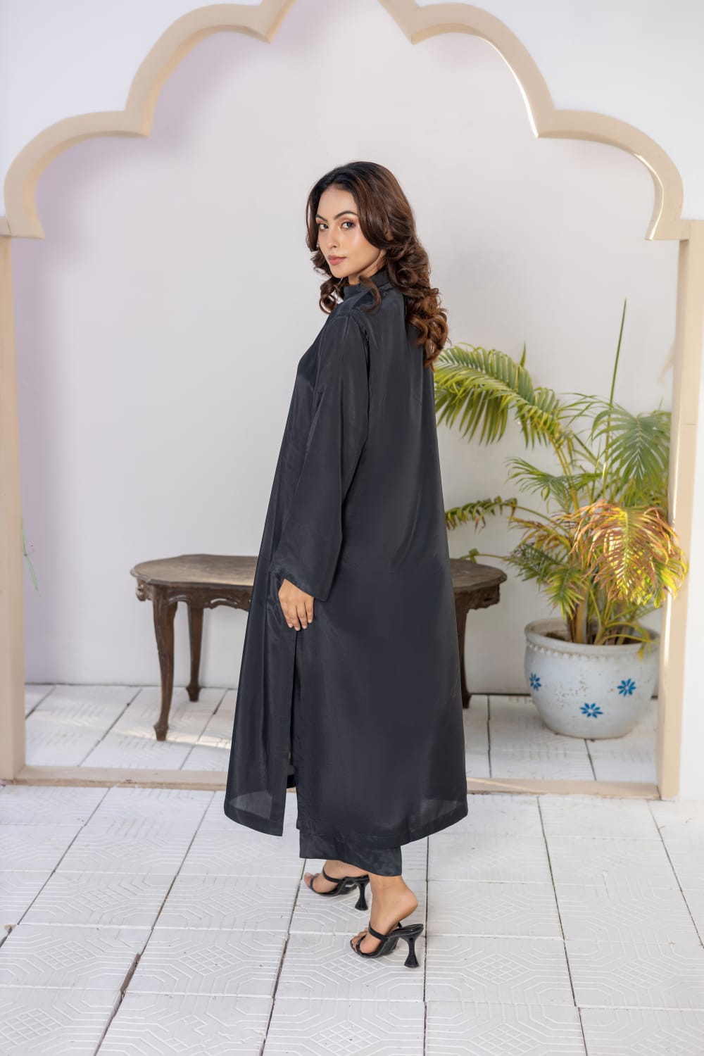 Premium Russian Silk 2 Piece Midnight Grace Co-ord Set